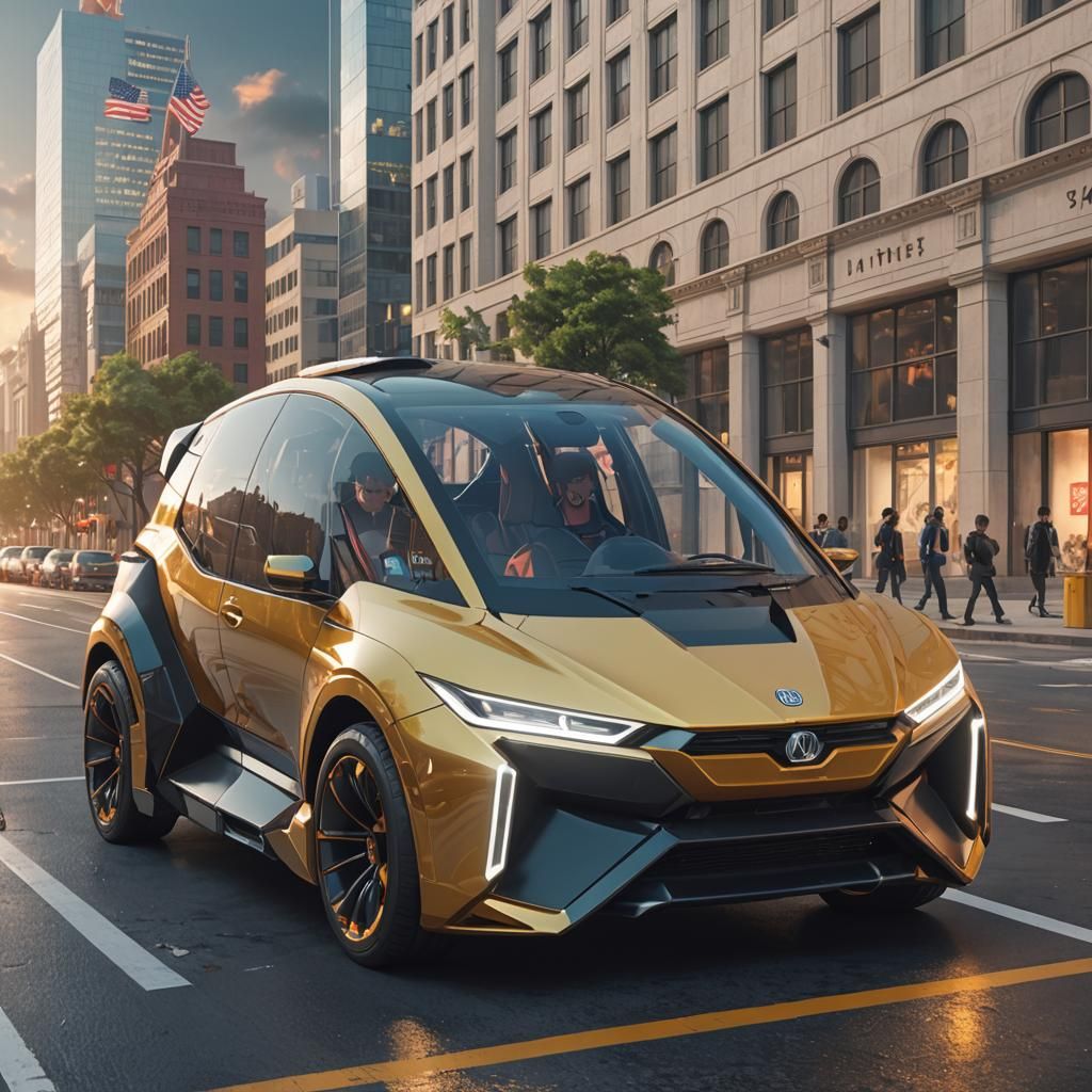 Futuristic Vehicle in the United States: 3D Anime Art