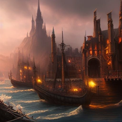 Normandy Landings: Detailed Matte Painting