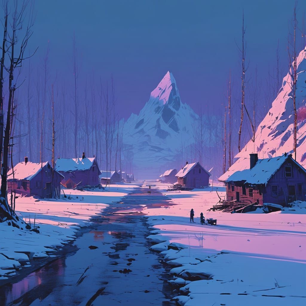 Hyperrealistic Winter Wonderland in Permafrost