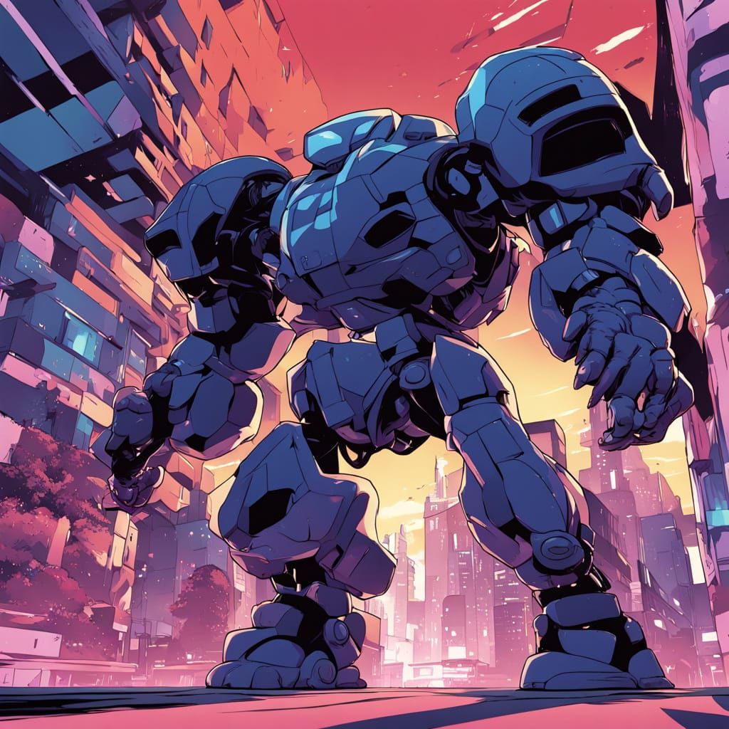 Anime Alien Muppet in Vibrant Manga Style