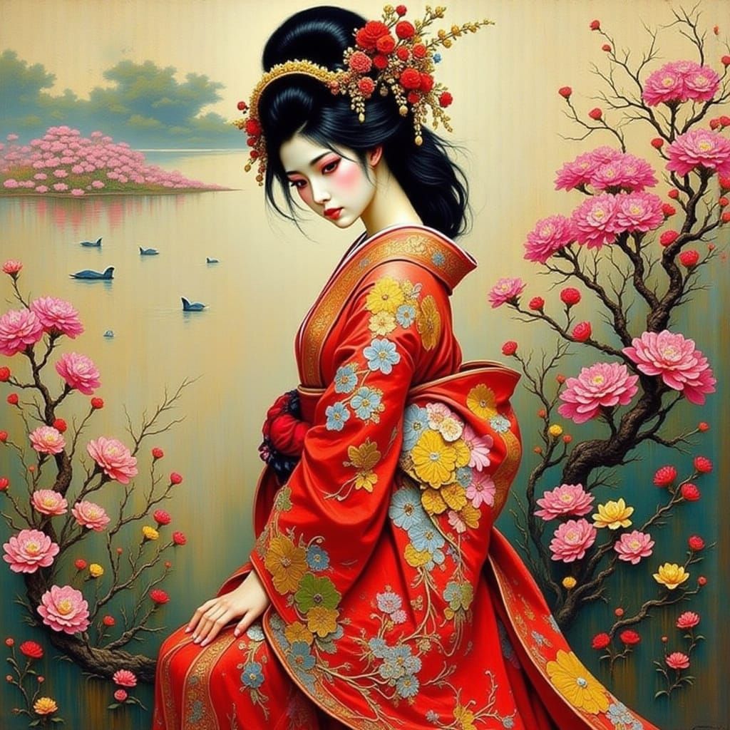 Vibrant Cyberpunk Princess