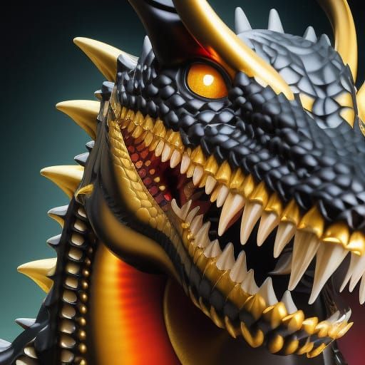 Smiling Dragon Concept Art in Triadic Colors