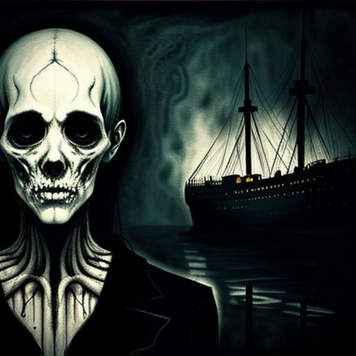 Eerie Childlike Titanic Sinking Drawing