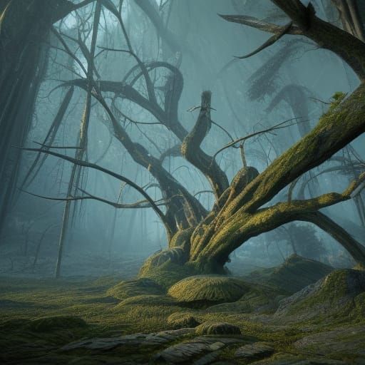 Dark Forest: Cage, Skull Tree, and Ghosts