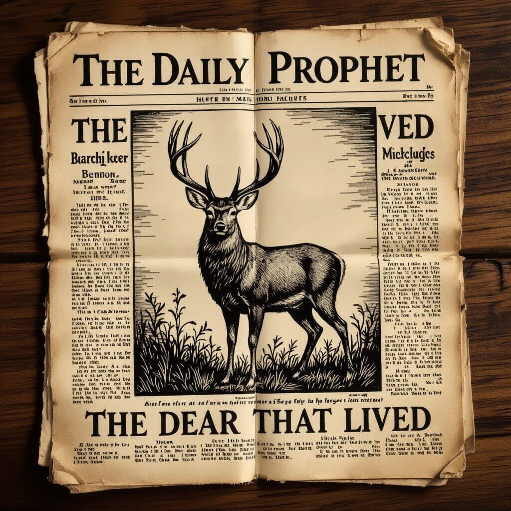 The Daily Prophet Newspaper Headline: The Deer That Lived