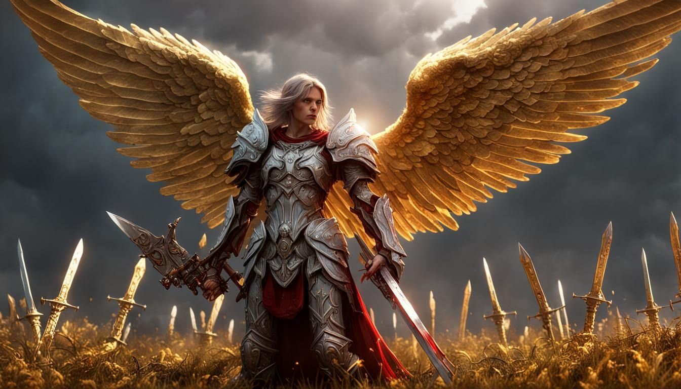Angel of War in Field of Swords