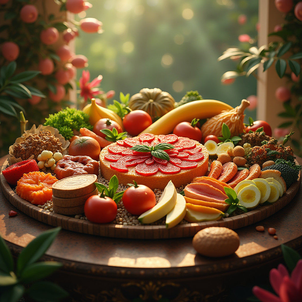 Fantasy Food Still Life in 8k Resolution