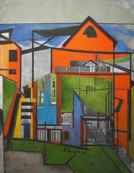 Vorticism Schoolhouse in Abstract Geometry