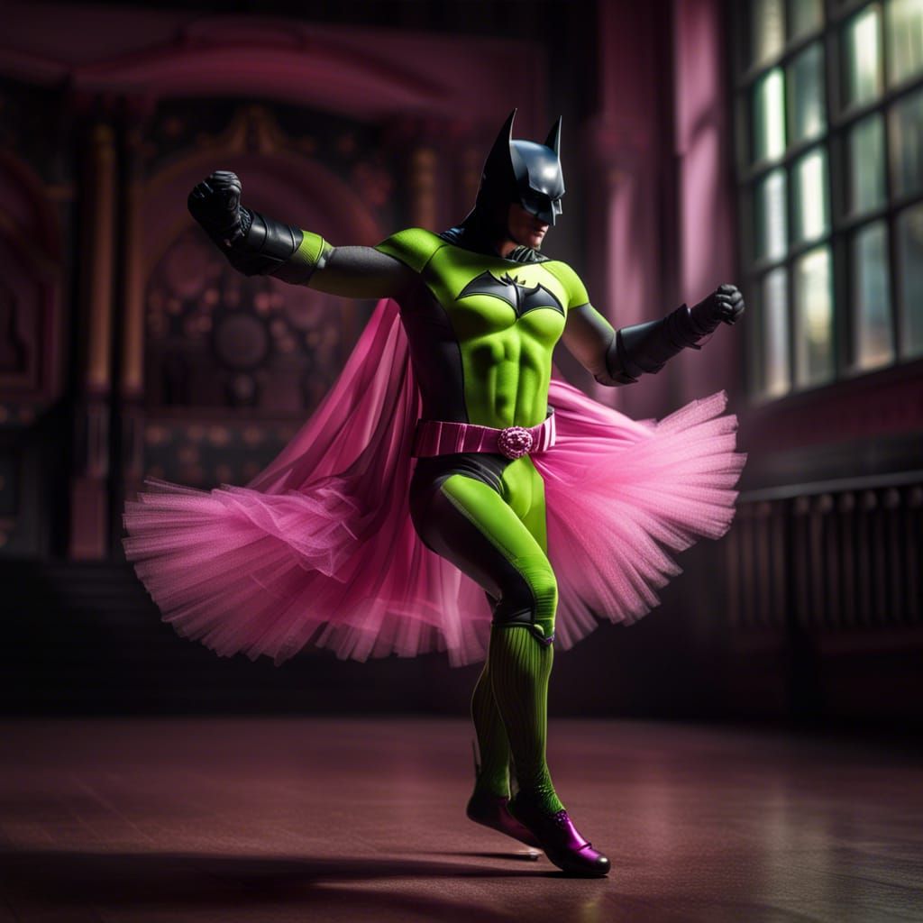 Batman's Unexpected Ballet Performance in Pink Leotard