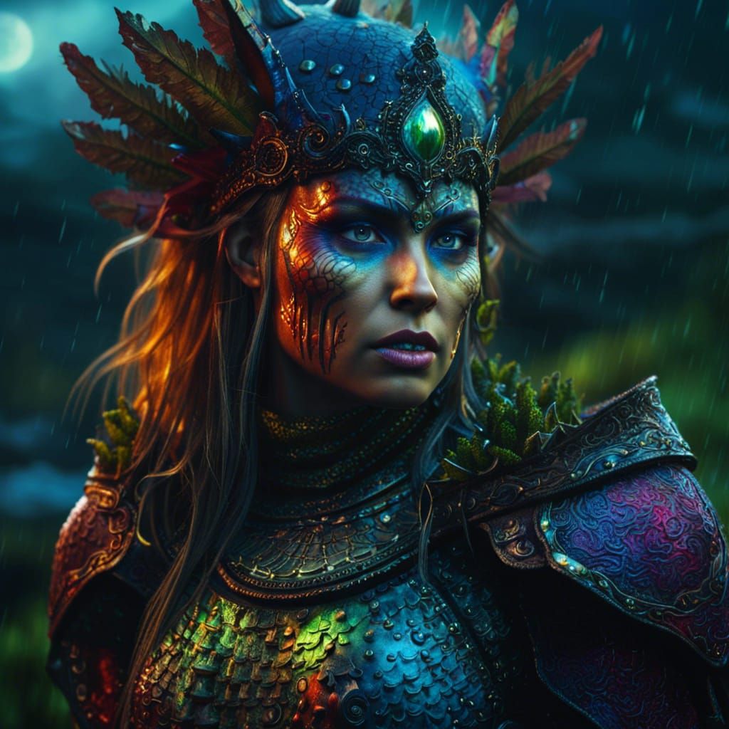 Fantasy Warlord Portrait in Hyper-Detailed Digital Art