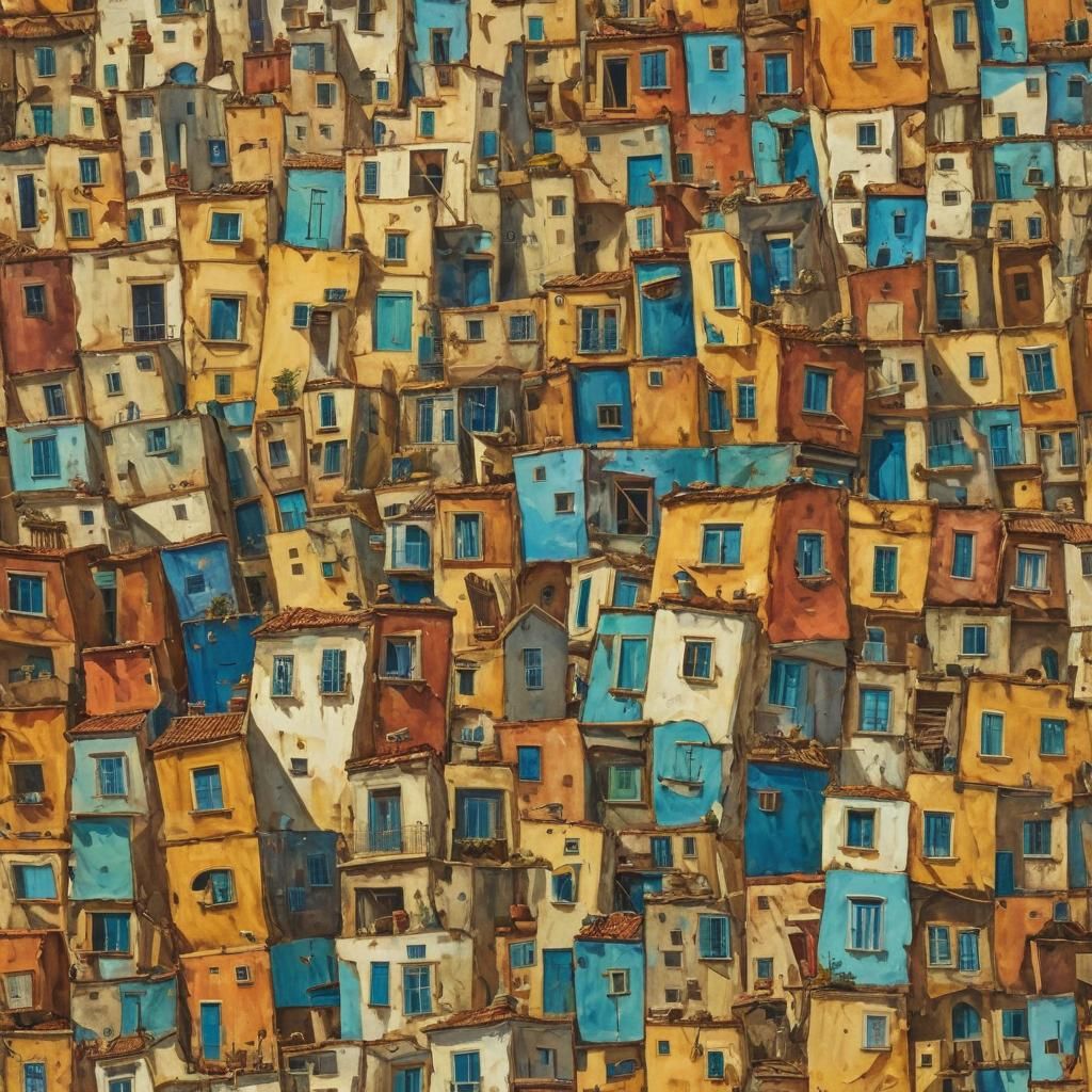 Surreal Dreamscape: Distorted Landscapes in Oil Paint