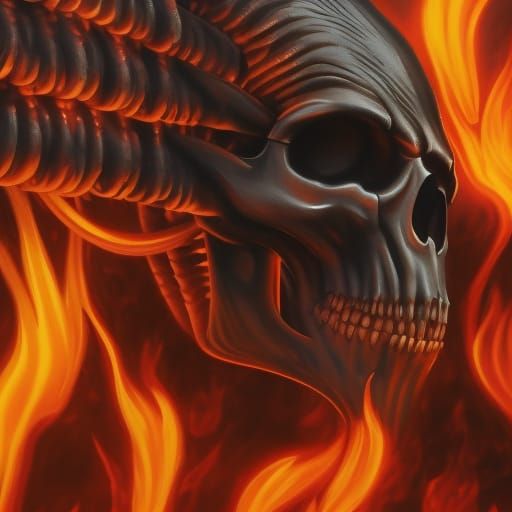 Skull in Flames