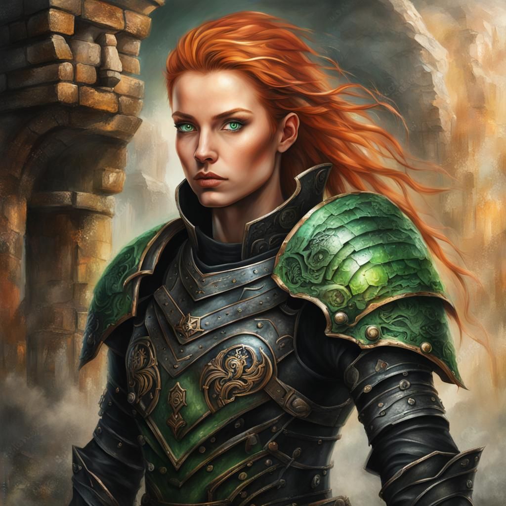 Warrior Exploring Ruin: Realistic Airbrush Painting