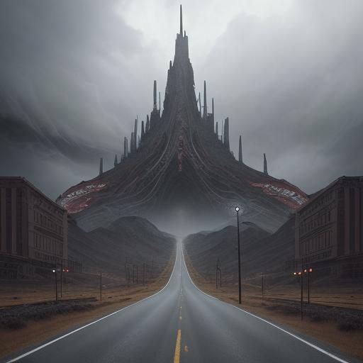 Epic Vegan Crossroads Digital Matte Painting