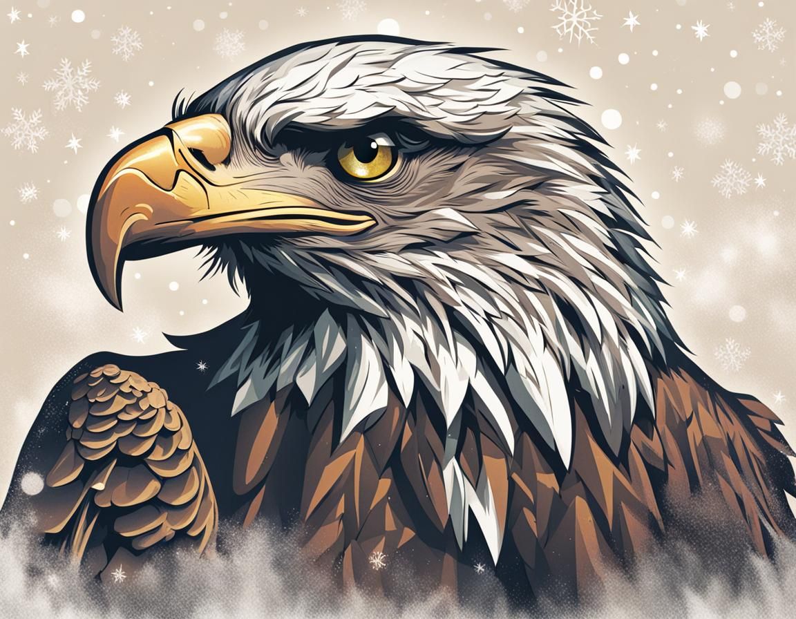 Spooky Christmas Eagle Festive Image