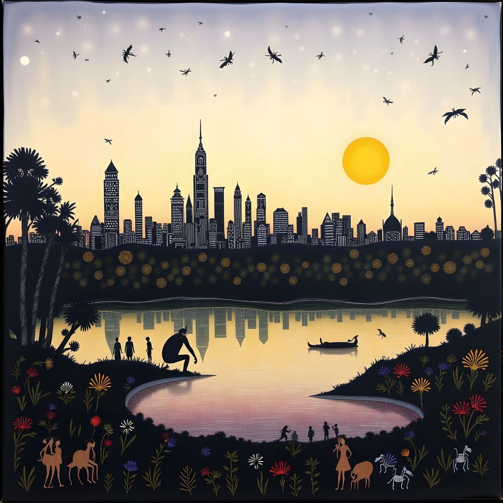 Perth Skyline at Sunrise: Summer Reflections