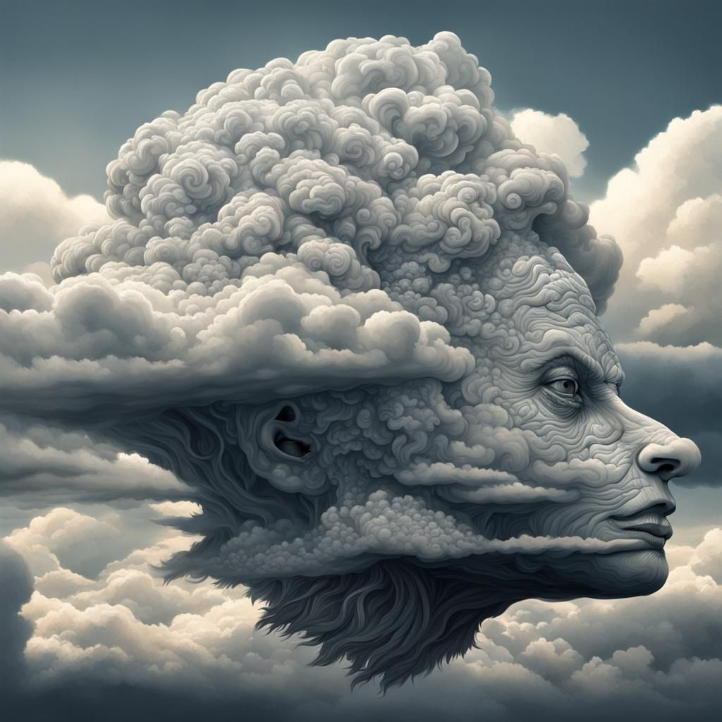 Surreal Cloud Head Formation in High Detail