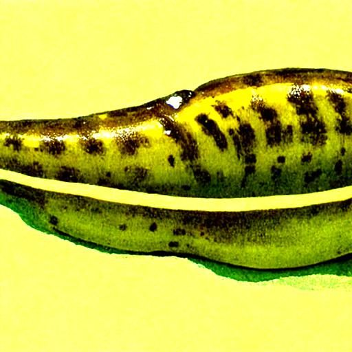 AI Generated Banana Slug Illustration