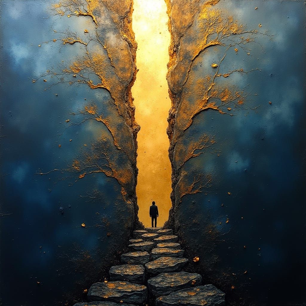 Hope Emerges from the Ashes in Golden Light