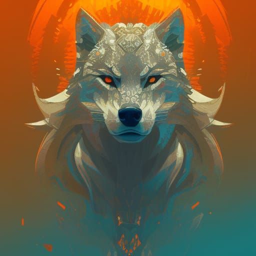 Pixel Art Majestic Wolf in 8K Resolution