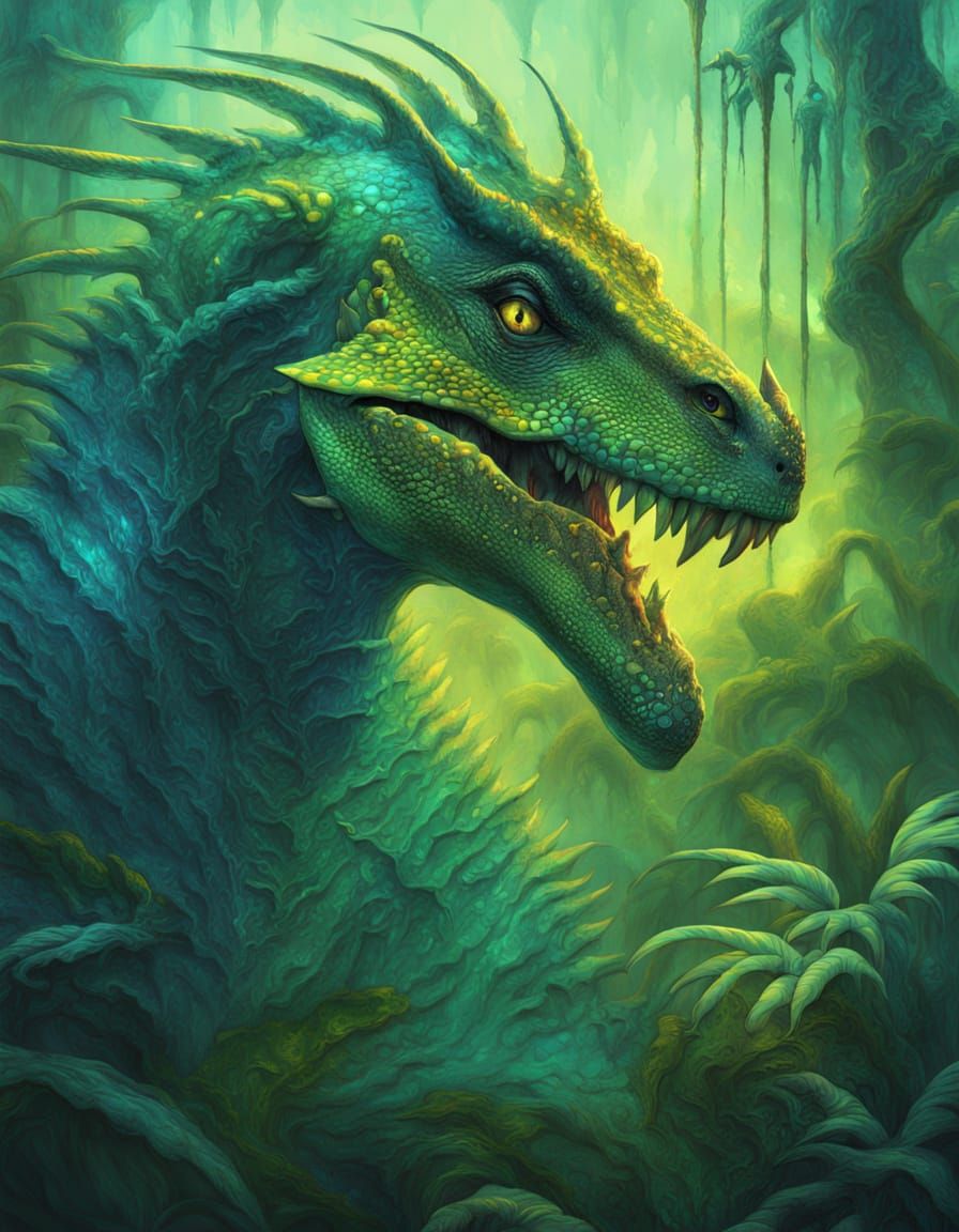 A Bizarre Dragon in Green
