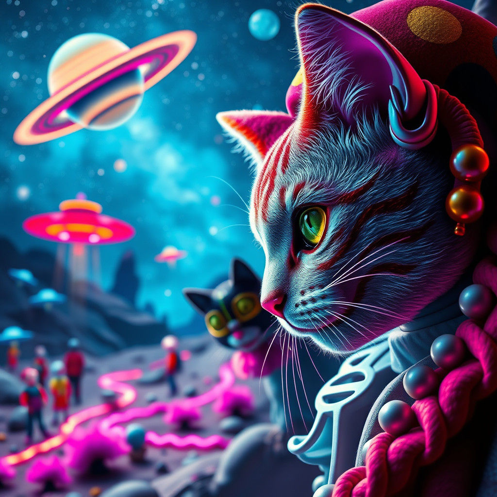 Photorealistic Close Encounter with Alien Landscape