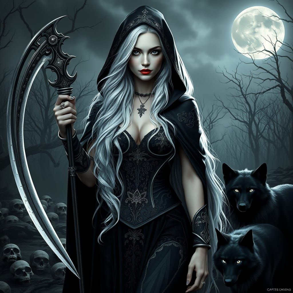 Majestic Goddess of the Moonlit Landscape