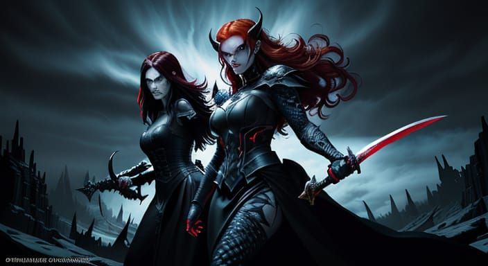Heroic Women Confront Demonic Horde in Dark Gothic Comic Boo...