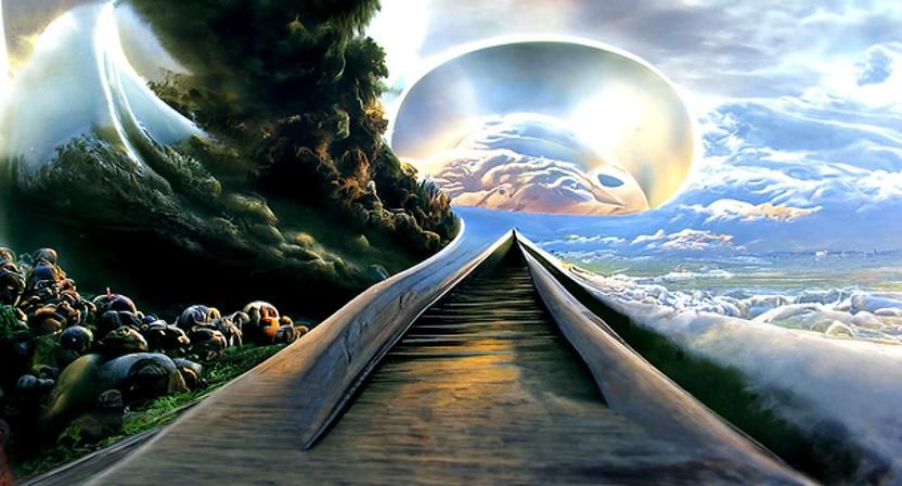 Hyperrealistic Path to Heaven at Twilight