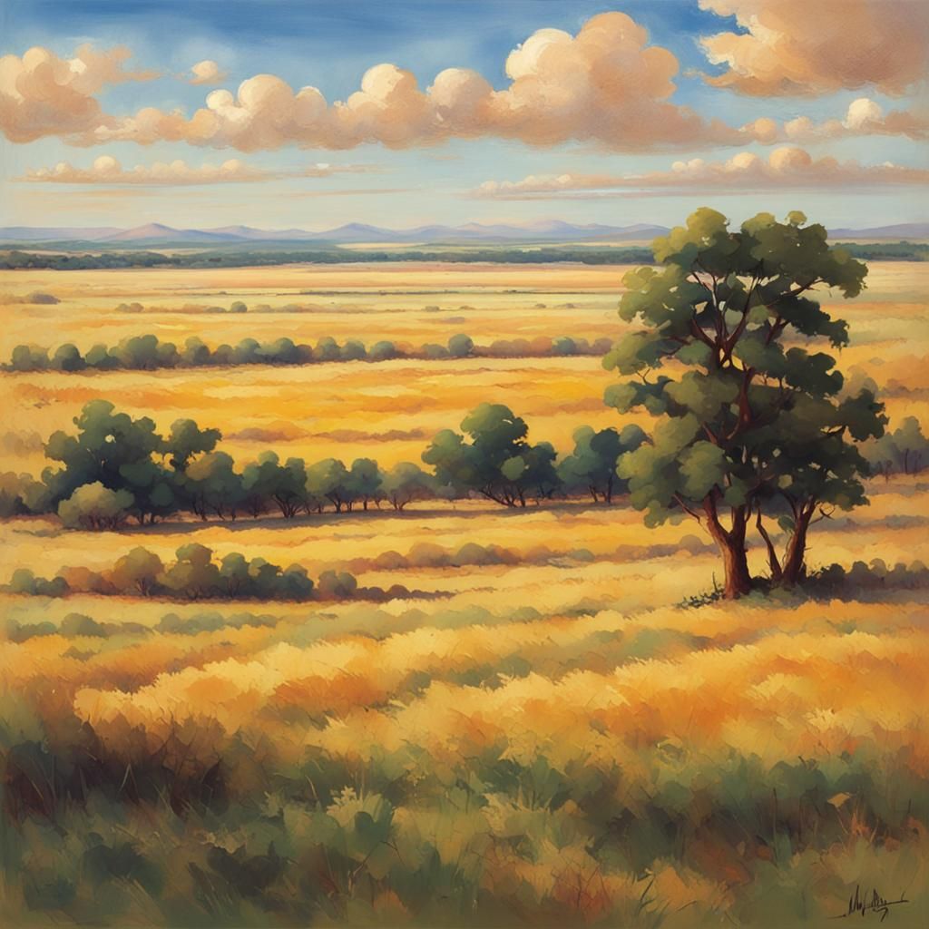 WARMSUNNY DAY OVER THE PLAINS