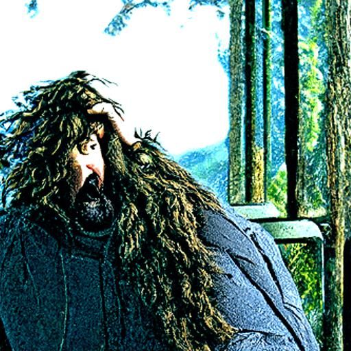 Hagrid Reacts to Tweets: Stock Photo