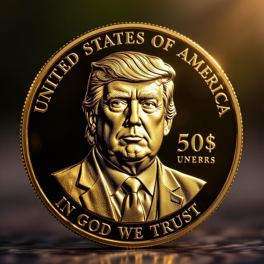 Trump Gold Coin: United States of America 50$