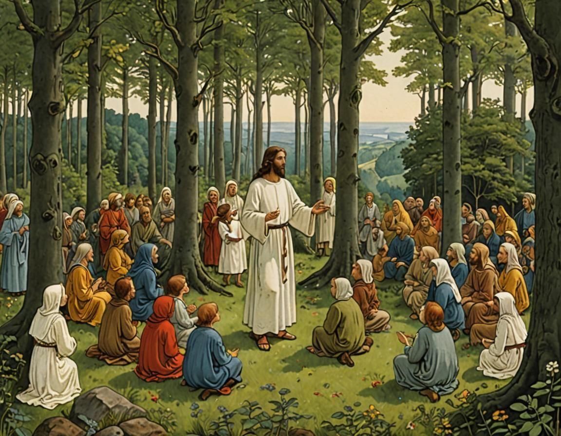 Matthew 5:2 

"And he opened his mouth, and taught them, say...