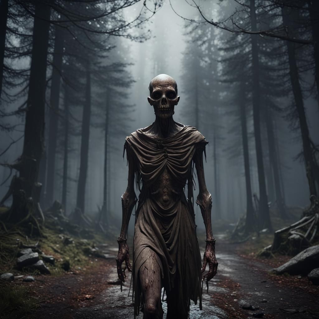 Creepy Follower in 3D Game Cinematic Style