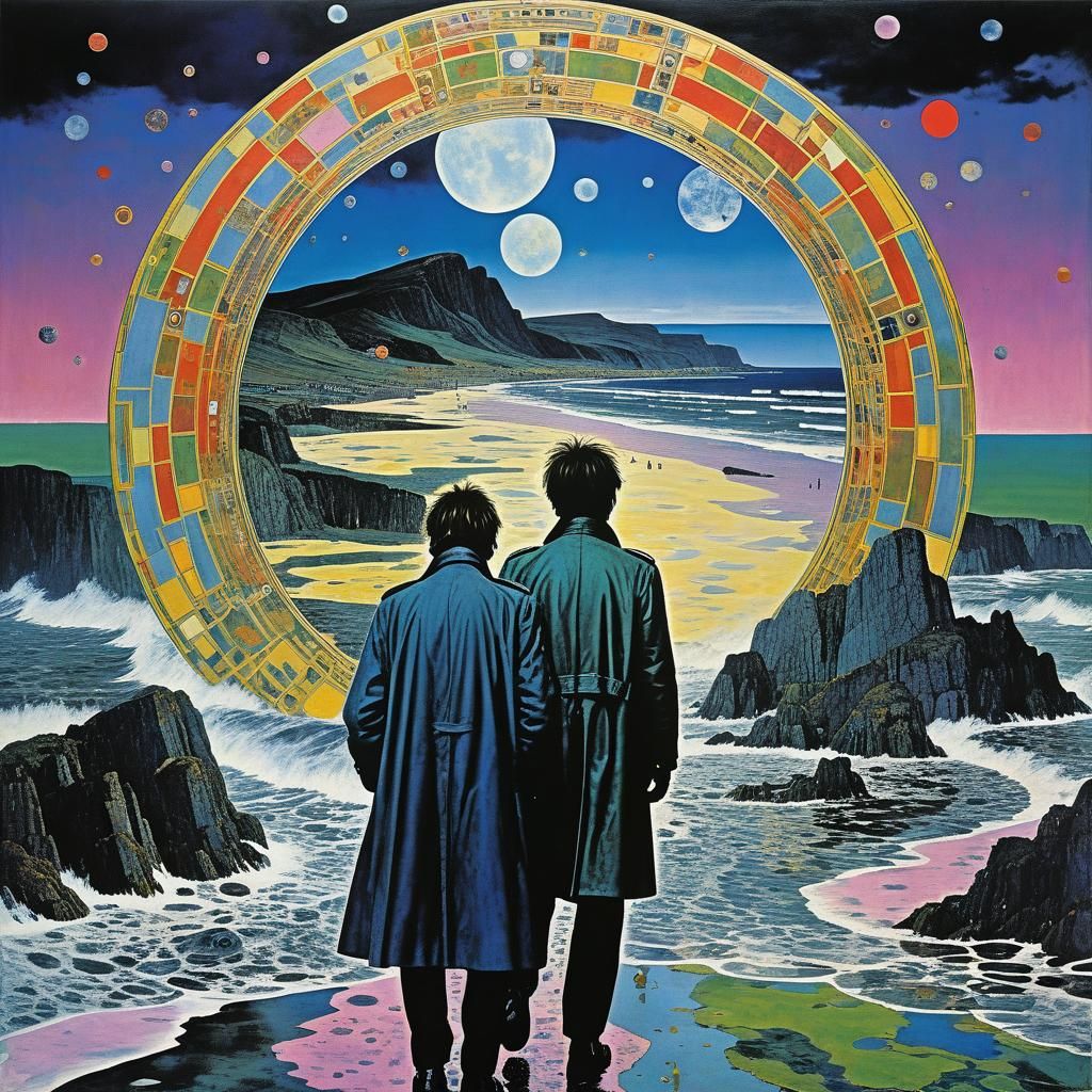 Psychedelic Hellscape Inspired by Klimt and Quadrophenia