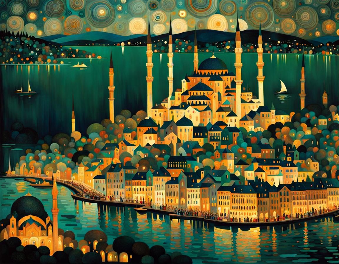 Istanbul Inspired by Klimt, Ngai, and Repin