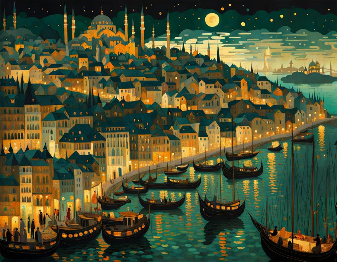 Istanbul Masterpiece in Klimt Style
