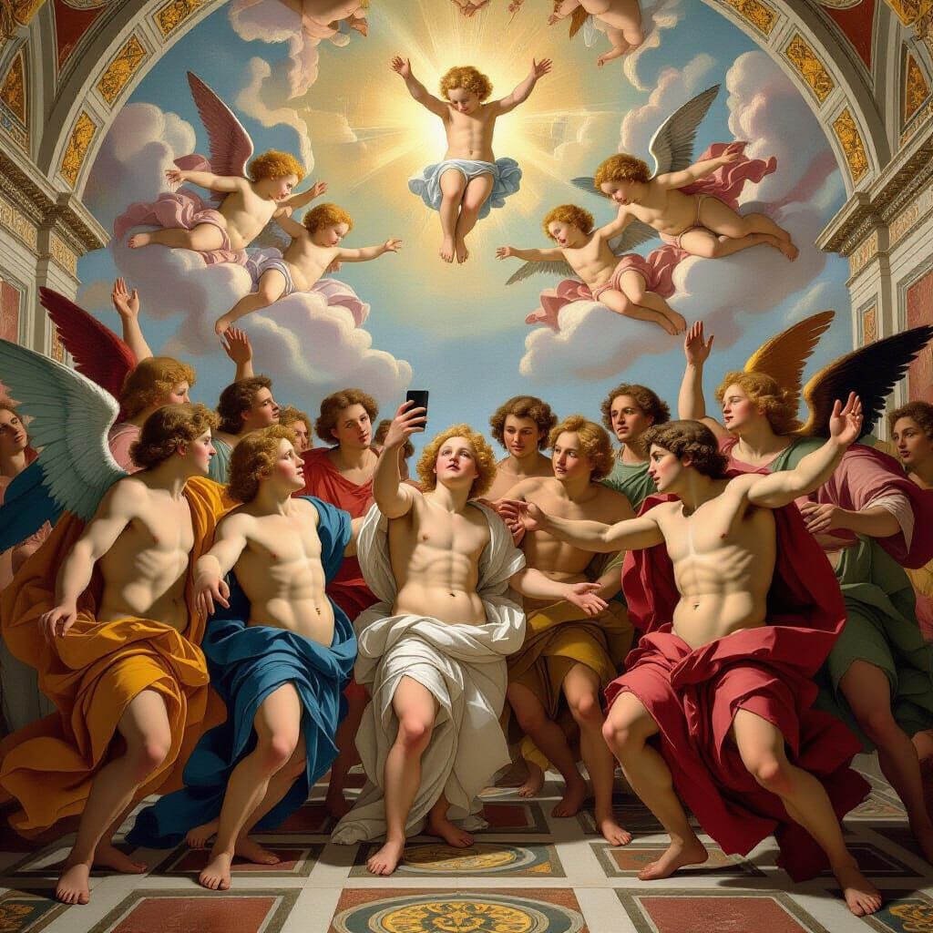 Divine Selfie on Sistine Chapel Ceiling