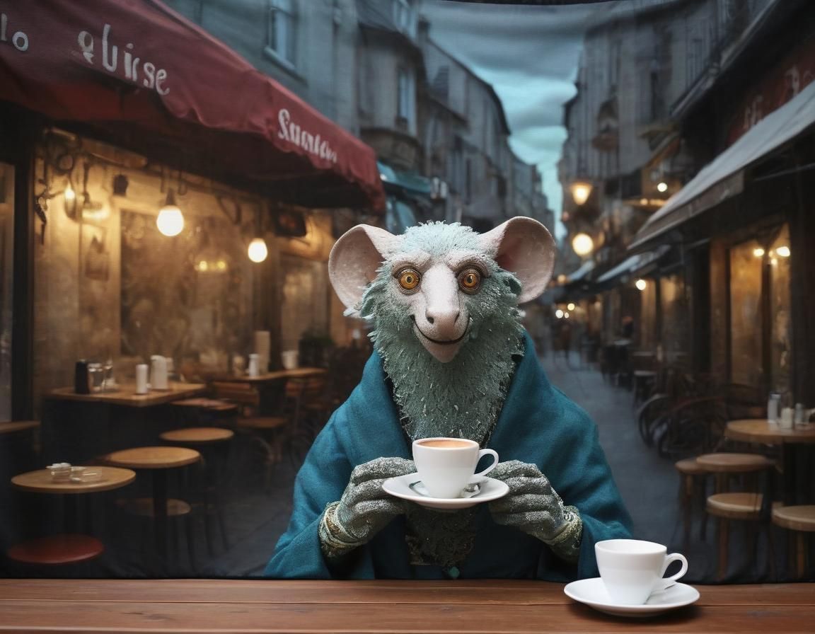 Anthropomorphic Creature Listening to the Sea, Character Des...