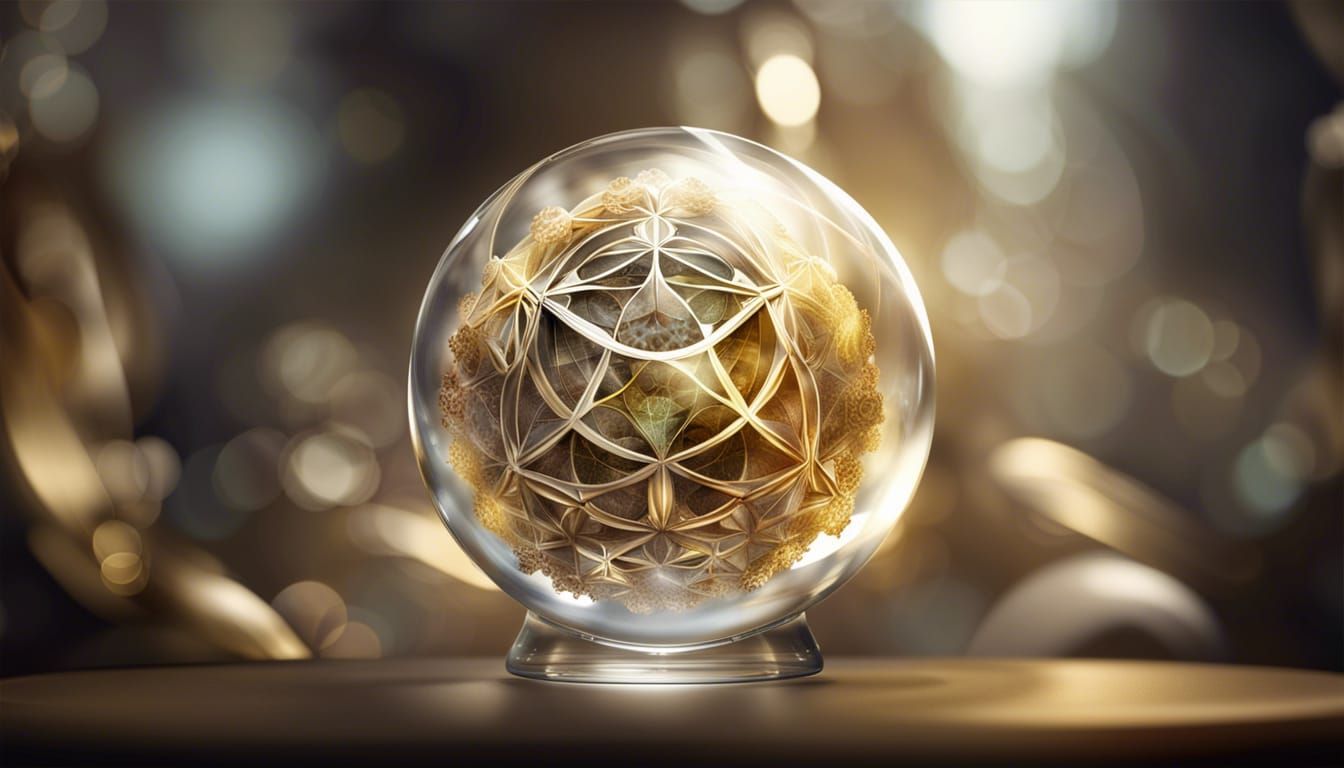 Metallic Seed of Life in Glass Sphere