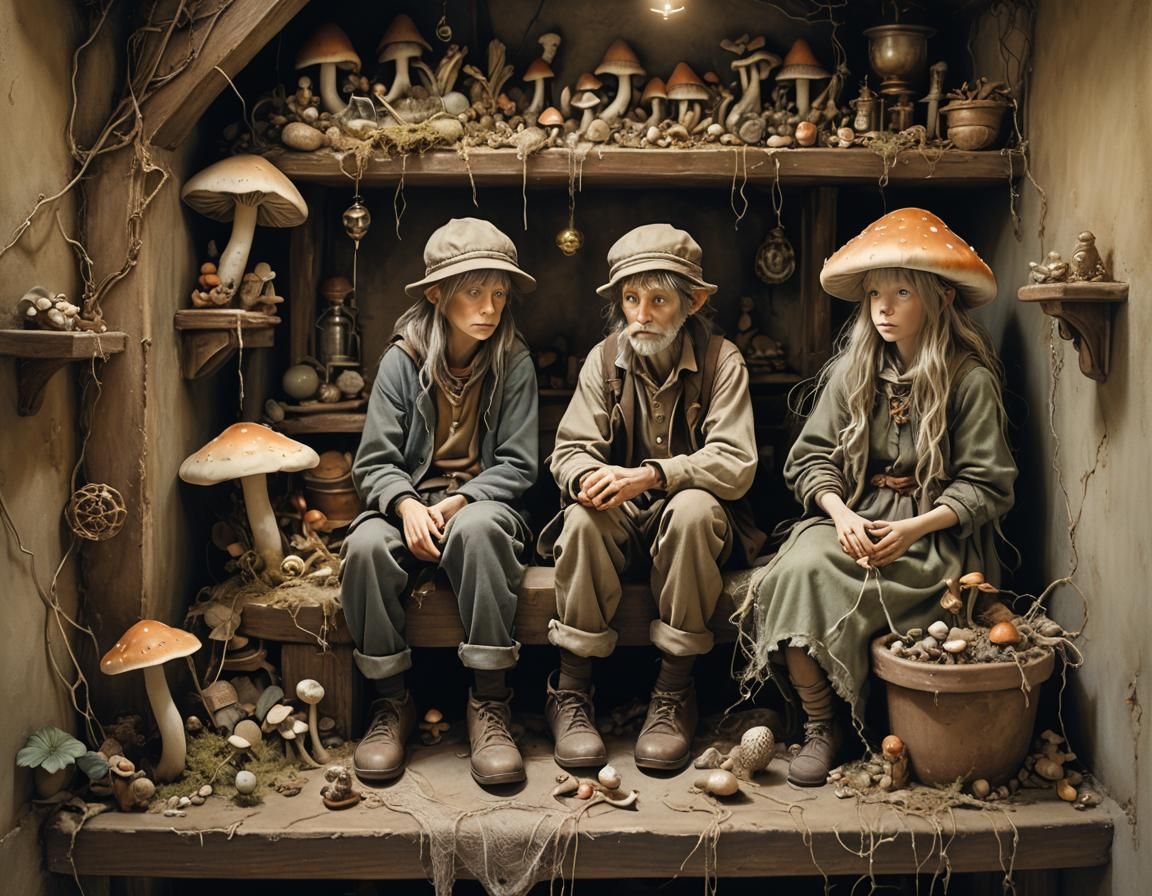 The Smalls Family in Whimsical Miniature Realism