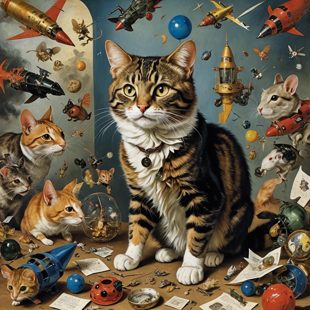 Formula One Cat and Rocket Mice, Classical Art