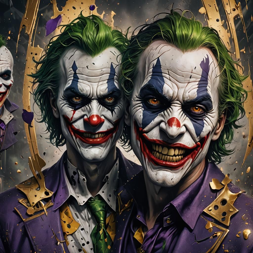 Joker's Face: Light and Dark Matte Painting