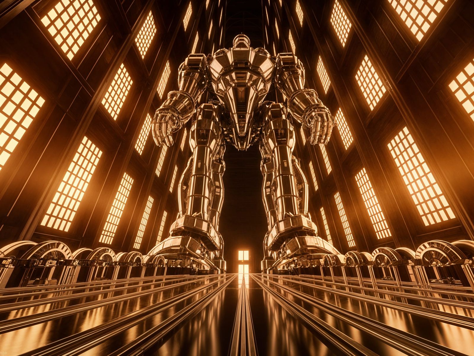 Gigantic Mech Interior in Stunning Digital Art
