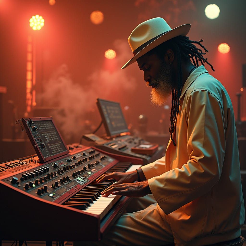 Soulful Funk Fusion in Smoky Jazz Club Scene