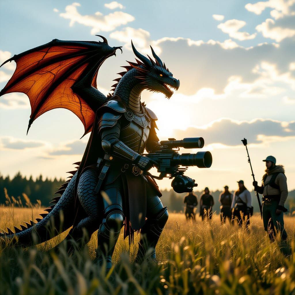 Dragon Tower Struck by Sunstone, Cinematic Film Still