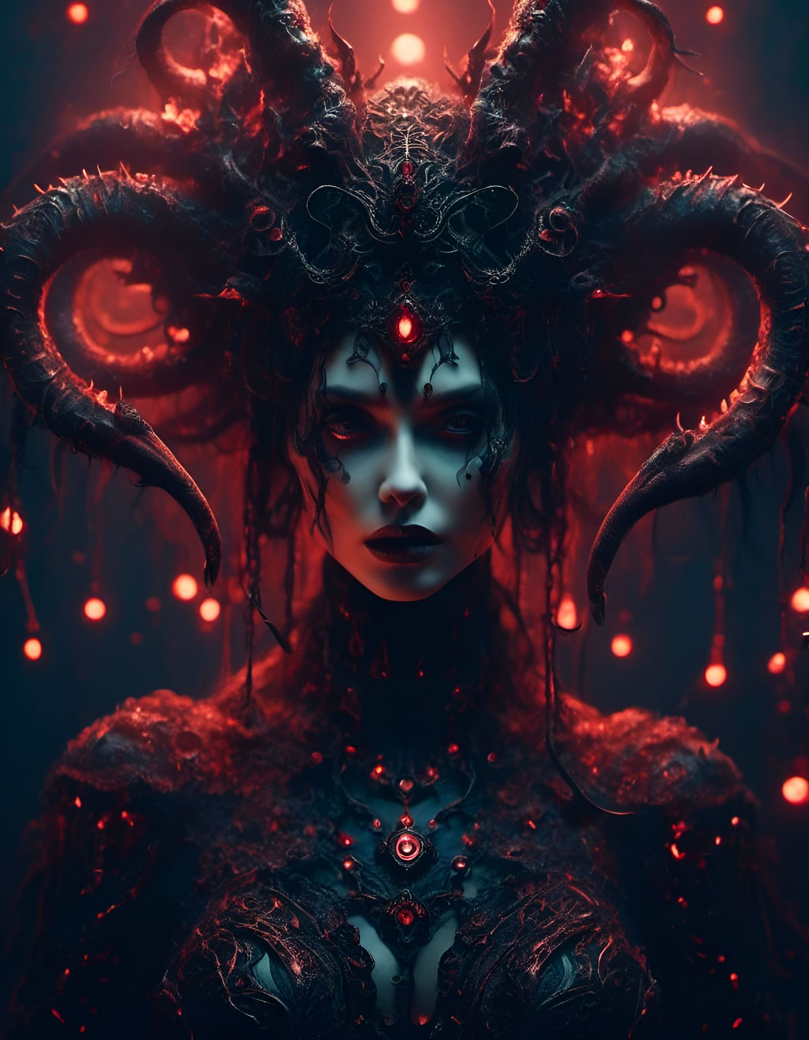 Lilith Mother of Demons in Dark Fantasy Style