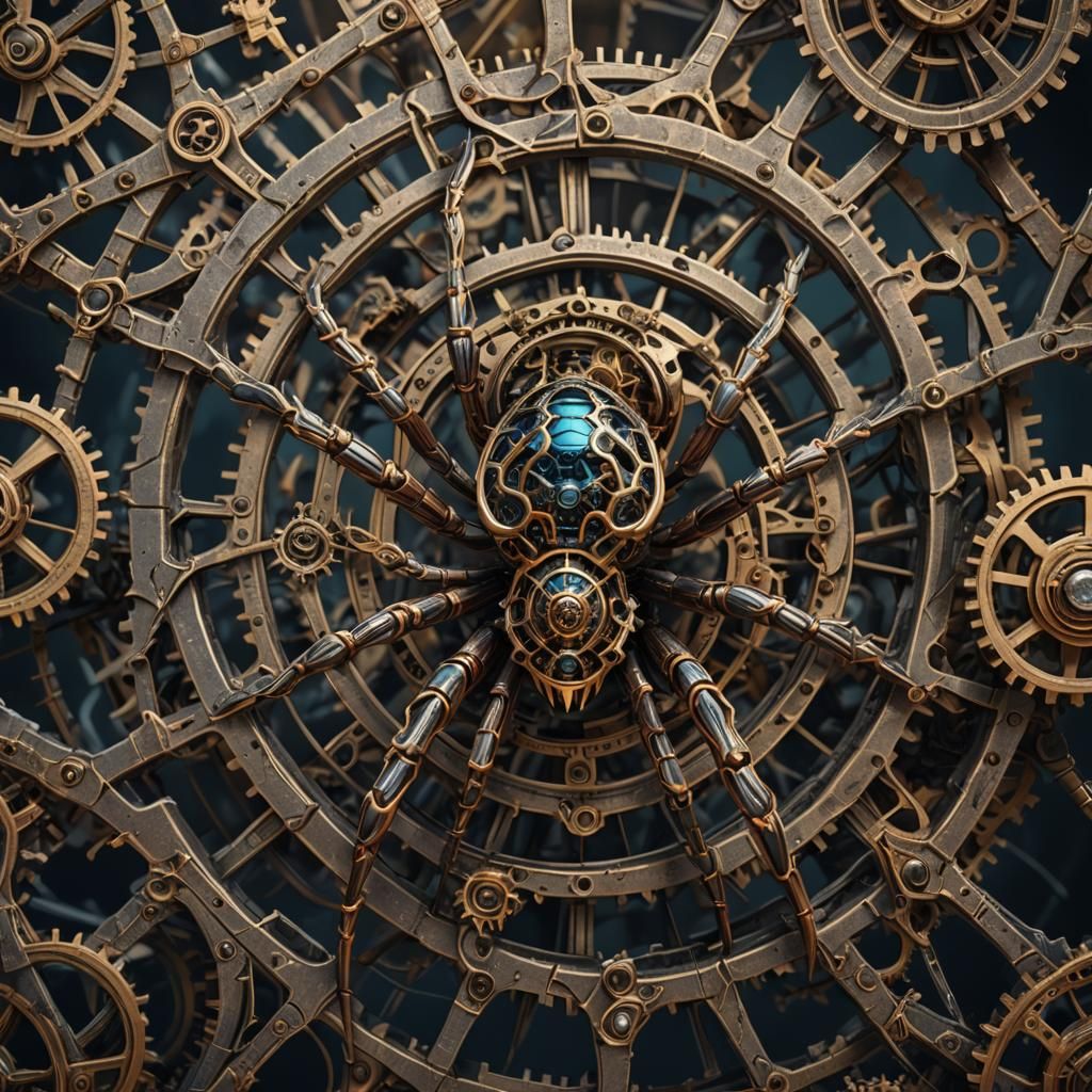 Gears Spider: Detailed Matte Painting