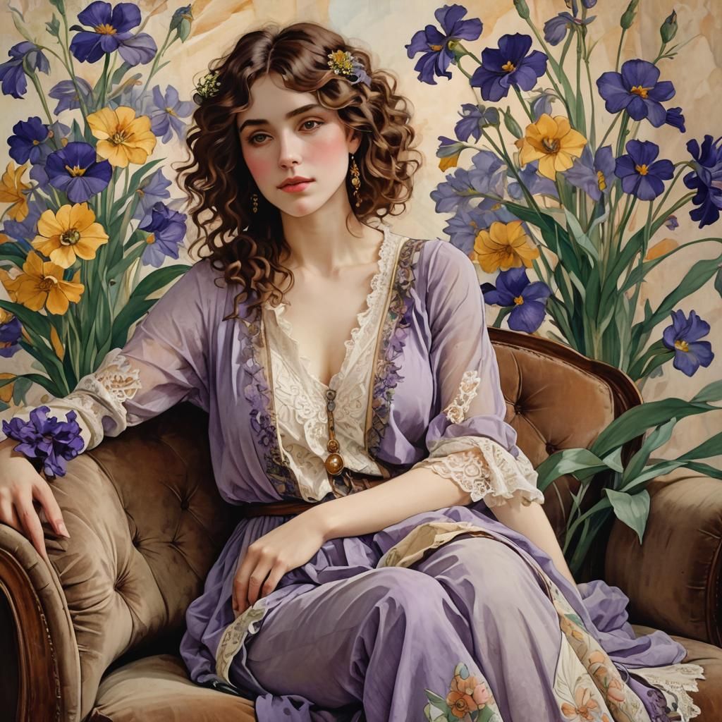 Art History Student in Paris: Alphonse Mucha Style