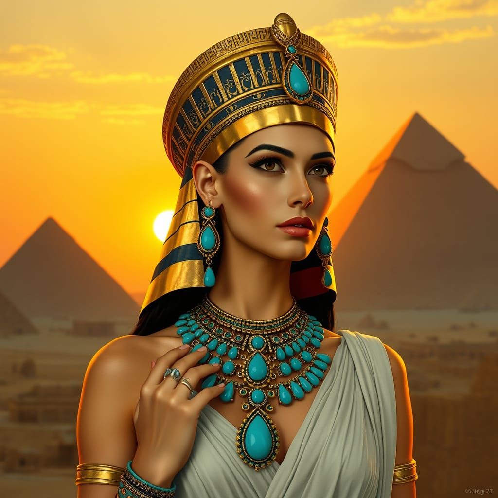 Egyptian Queen in Golden Light